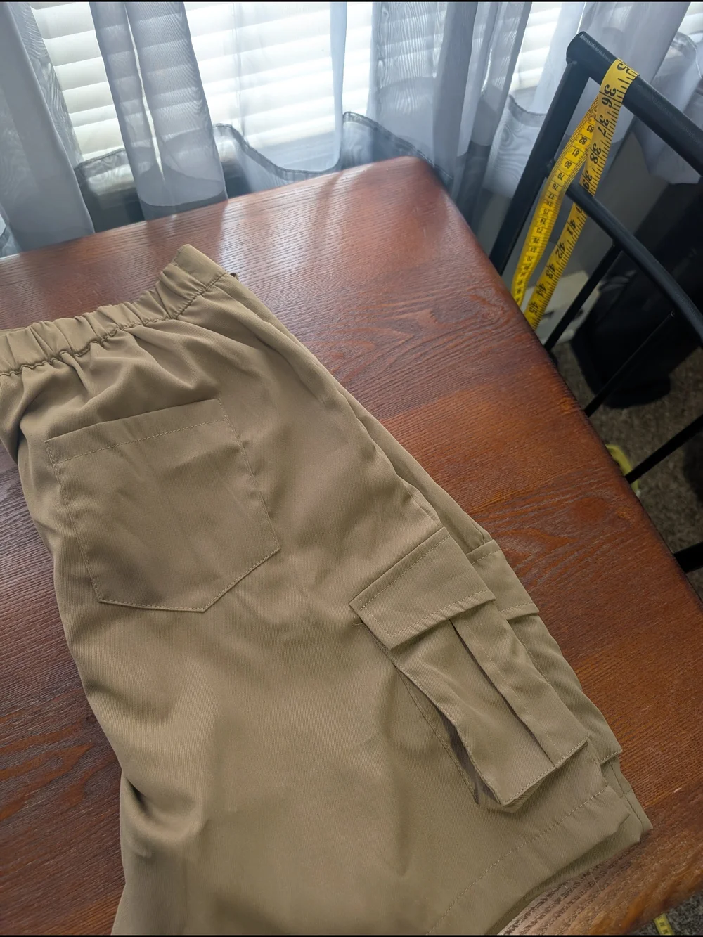 Women's Tan Cargo Lightweight- Casual Bermuda Shorts